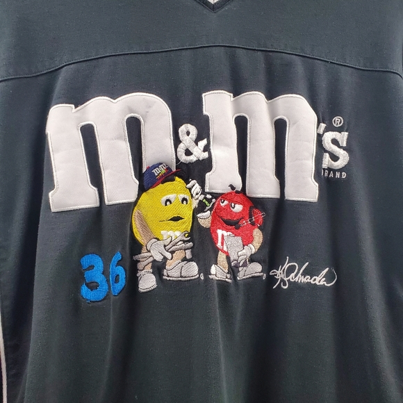 Vintage NASCAR M&M Racing Sweater Ken Schrader #36 Black - Picture 2 of 10
